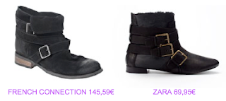 Botines estilo cowboy 3 French Connection vs Zara